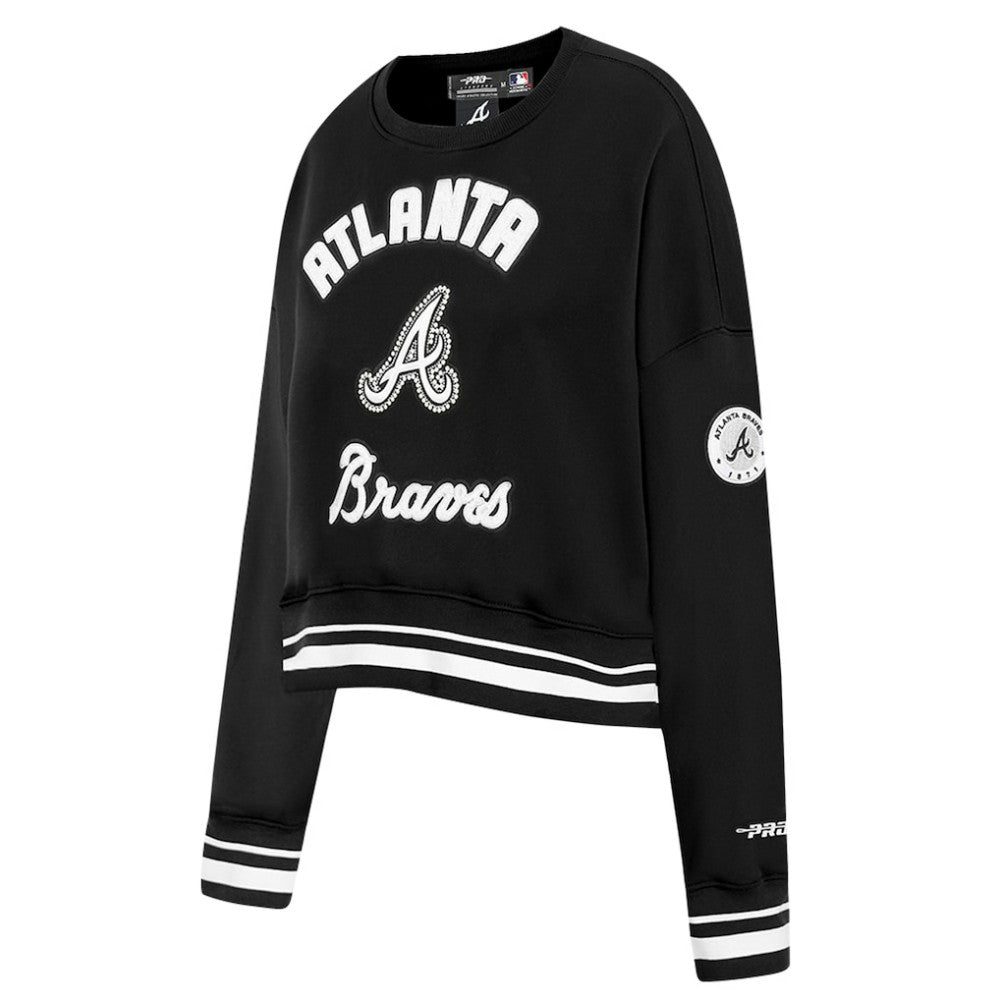 Atlanta Braves Pro Standard Women's Pearl Cropped Pullover Sweatshirt
 for sale