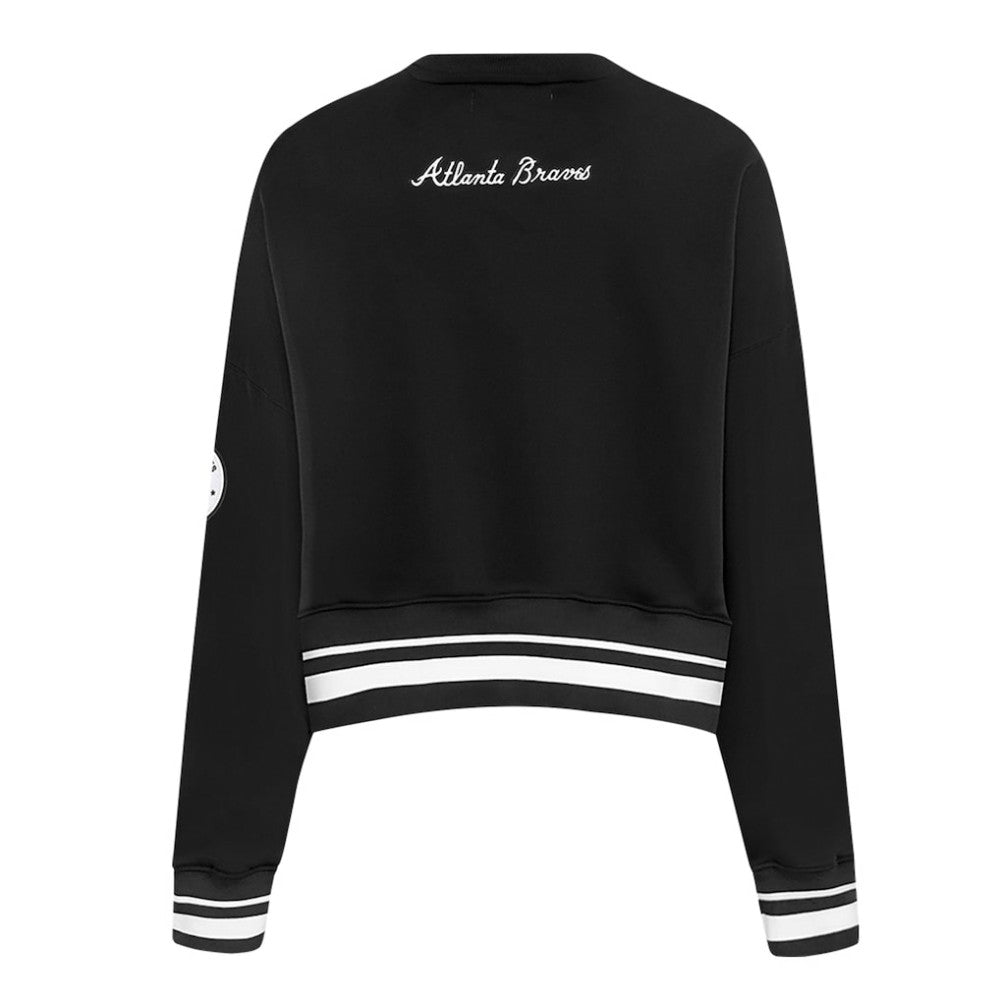 Atlanta Braves Pro Standard Women's Pearl Cropped Pullover Sweatshirt
 for sale