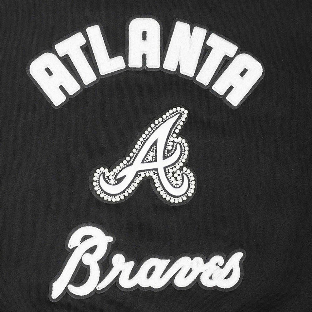 Atlanta Braves Pro Standard Women's Pearl Cropped Pullover Sweatshirt
 for sale