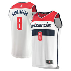 Fanatics Carlton Carrington Washington Wizards Fast Break Replica Player Jersey Association Edition White