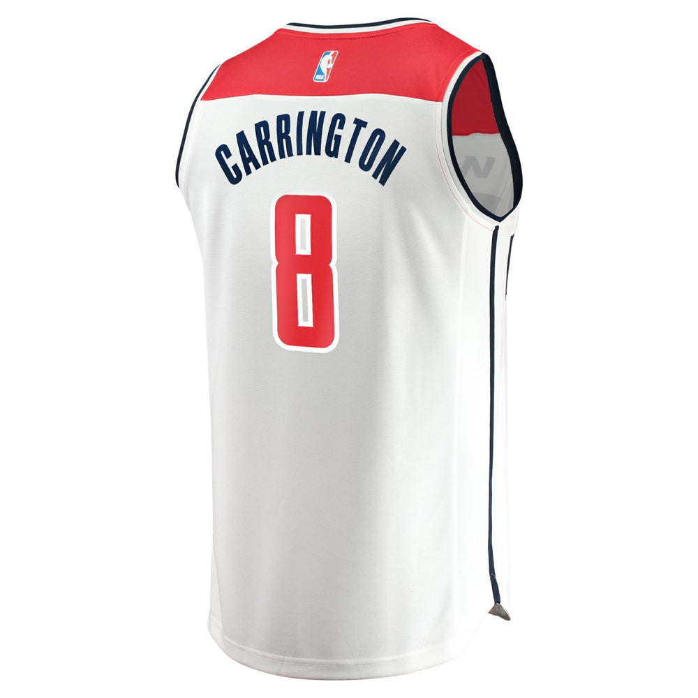 Fanatics Carlton Carrington Washington Wizards Fast Break Replica Player Jersey Association Edition White