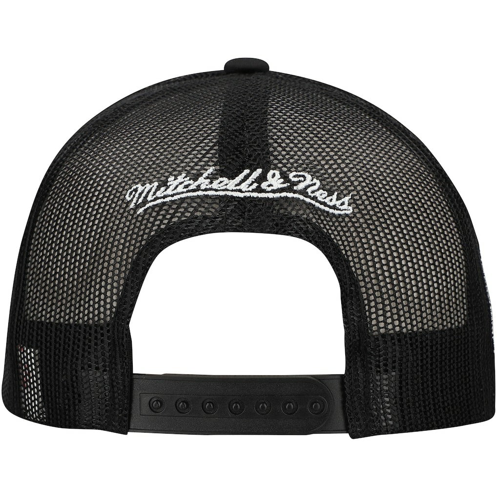 Mitchell & Ness Brooklyn Nets Script Trucker Adjustable Hat Black