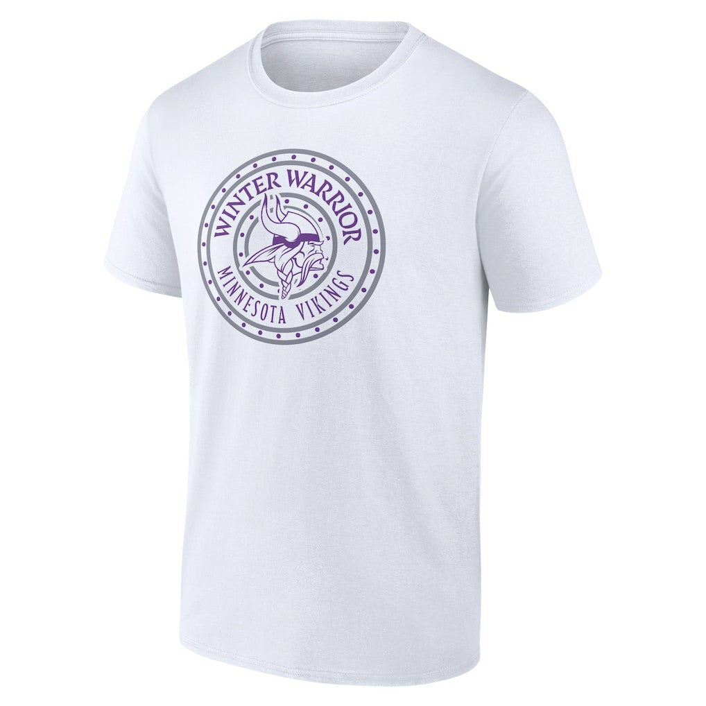 Minnesota Vikings Warriors Shield T-Shirt - White - NFL