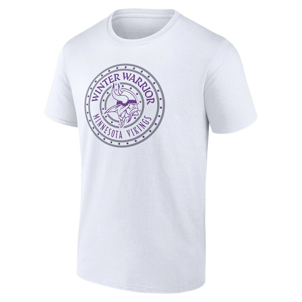 Minnesota Vikings Warriors Shield T-Shirt - White - NFL
