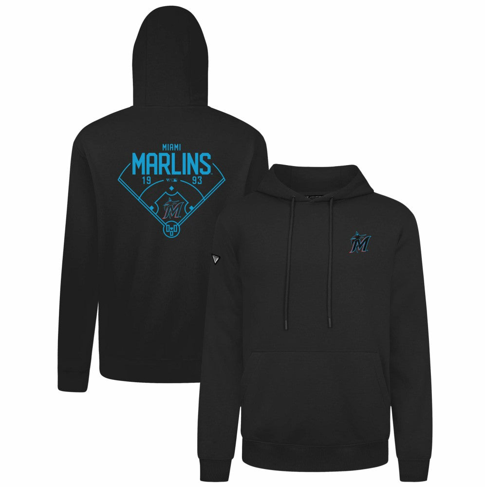 Miami Marlins Levelwear Podium Primary Pullover Hoodie Sale