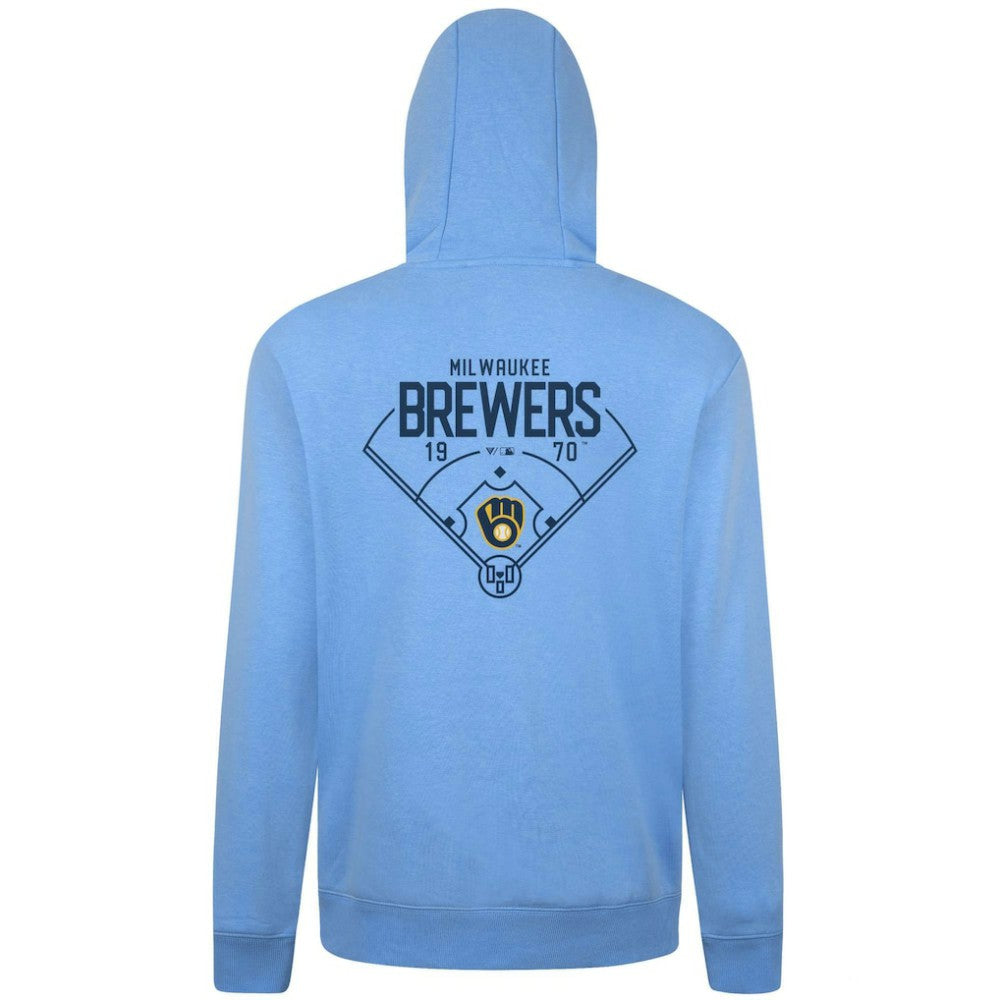 Milwaukee Brewers Levelwear Podium Primary Pullover Hoodie Outlet