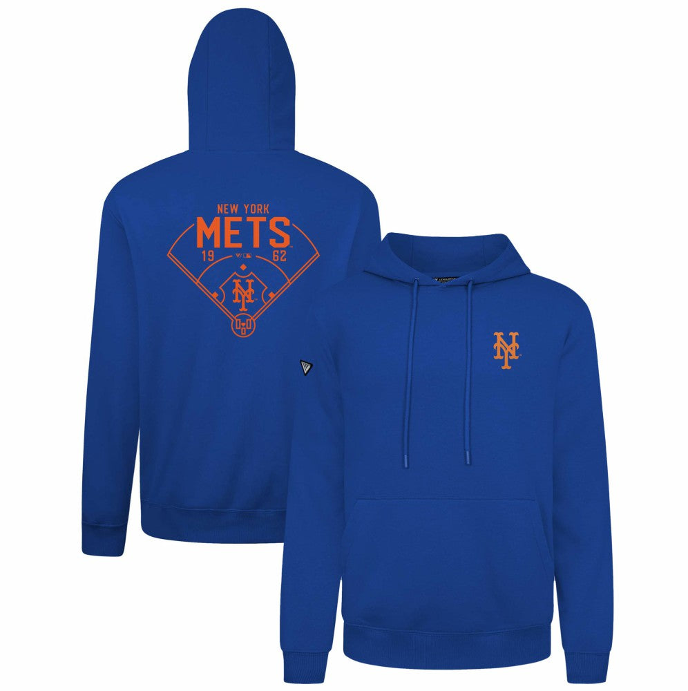 New York Mets Levelwear Podium Primary Pullover Hoodie Sale