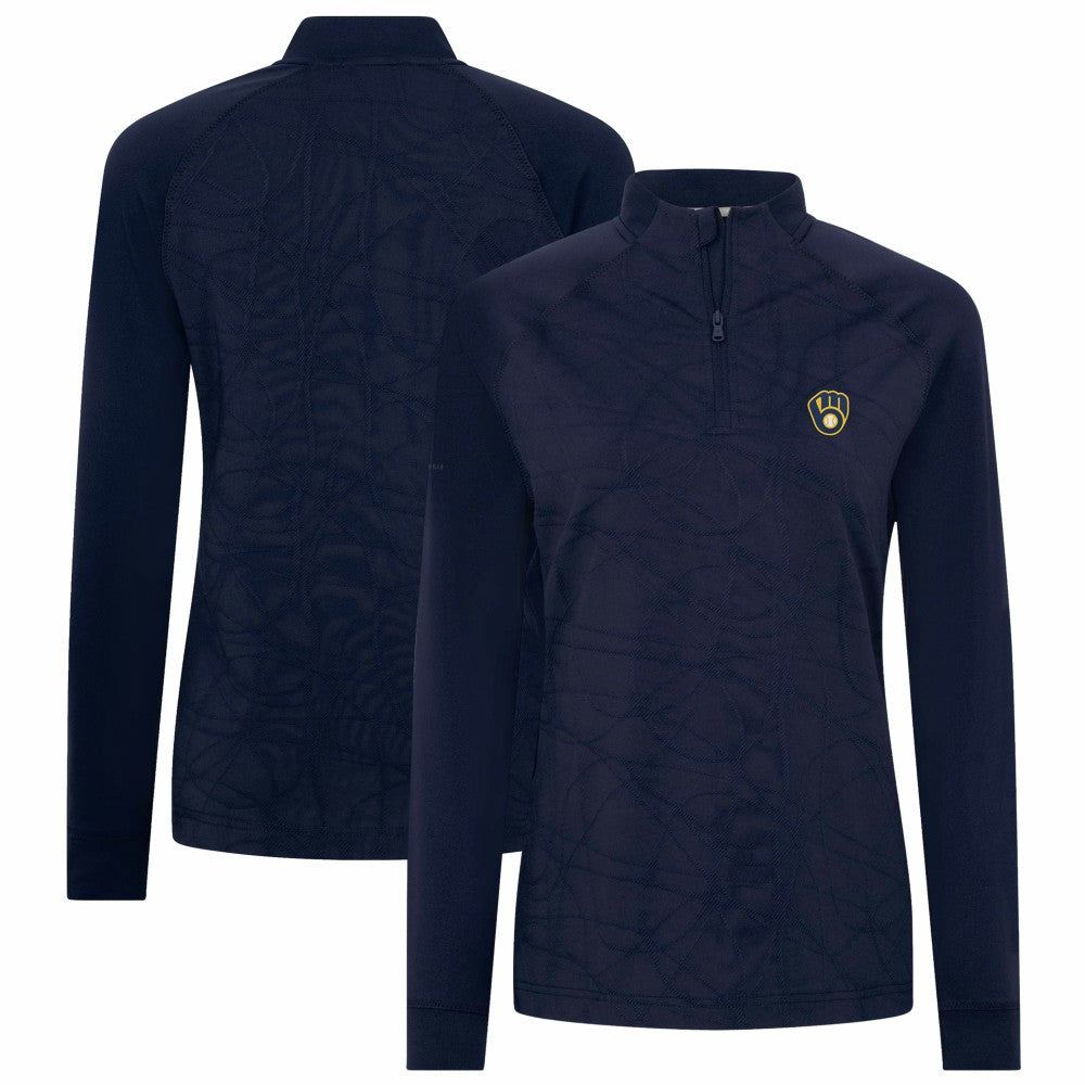 Milwaukee Brewers Levelwear Women's Amethyst Insignia 2.0 Quarter-Zip Jacket Online