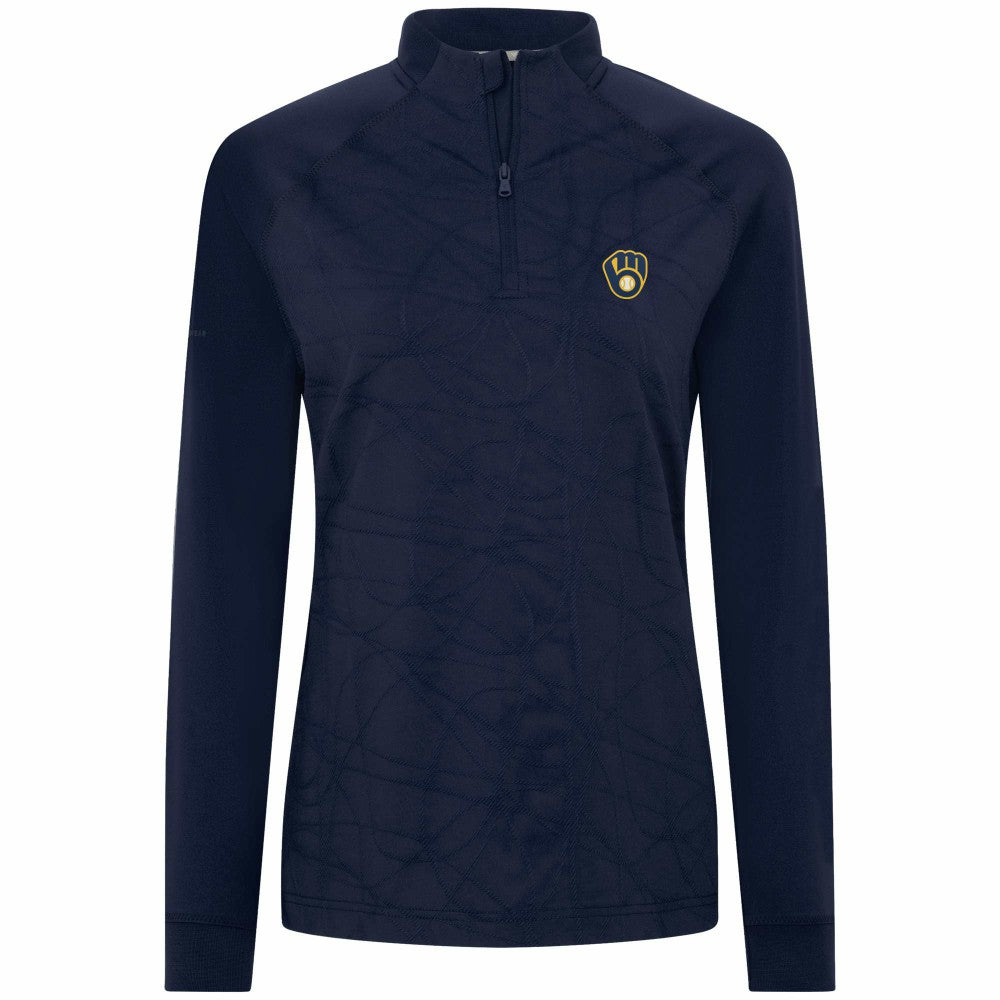 Milwaukee Brewers Levelwear Women's Amethyst Insignia 2.0 Quarter-Zip Jacket Online