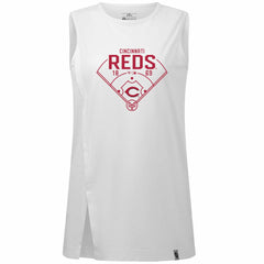Cincinnati Reds Levelwear Women's Influx Home Field Tank Top Discount