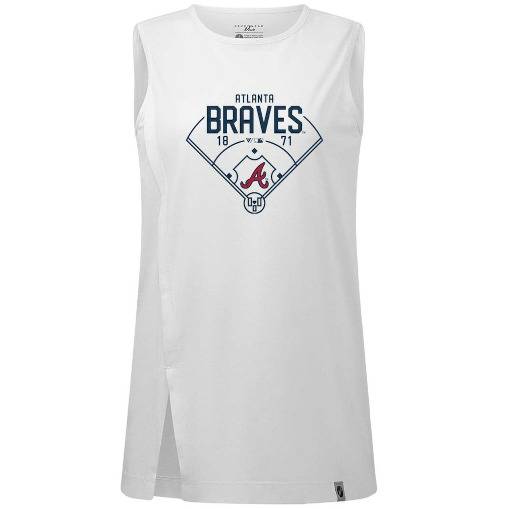 Atlanta Braves Levelwear Women's Influx Home Field Tank Top Discount