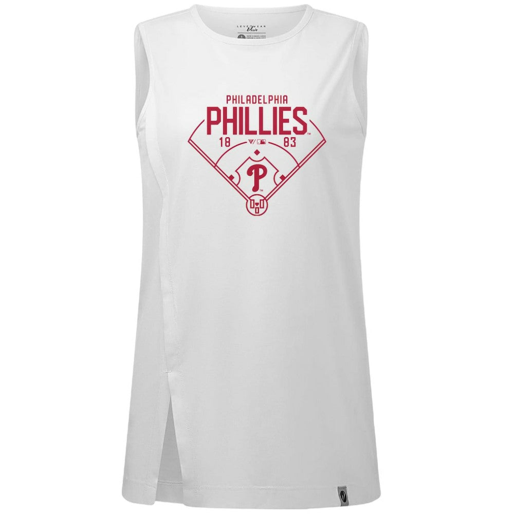 Philadelphia Phillies Levelwear Women's Influx Home Field Tank Top for sale