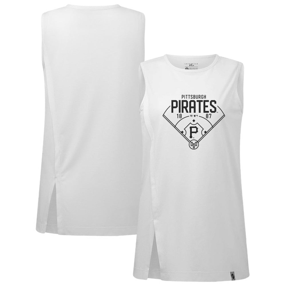 Pittsburgh Pirates Levelwear Women's Influx Home Field Tank Top Outlet