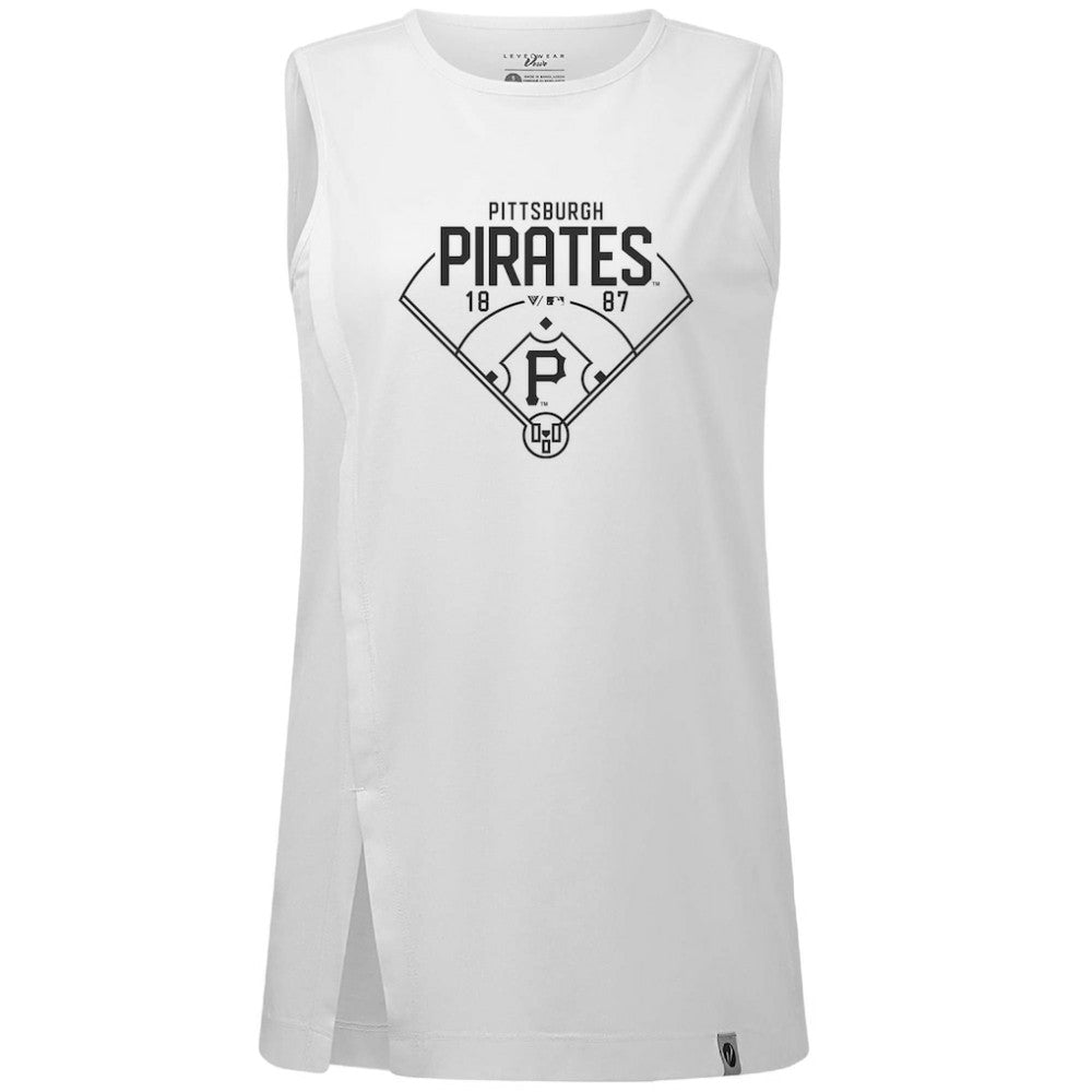 Pittsburgh Pirates Levelwear Women's Influx Home Field Tank Top Outlet