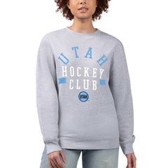 Utah Mammoth G-III 4Her by Carl Banks Women's Graphic Pullover Sweatshirt - Heather Gray | NHL Lifestyle