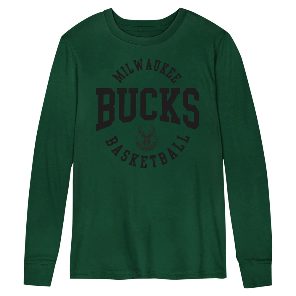 Milwaukee Bucks Preschool Around the Block Long Sleeve T-Shirt Hunter Green