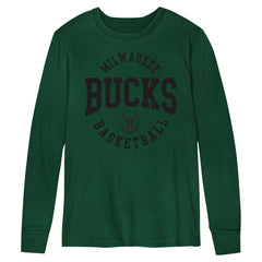 Milwaukee Bucks Preschool Around the Block Long Sleeve T-Shirt Hunter Green