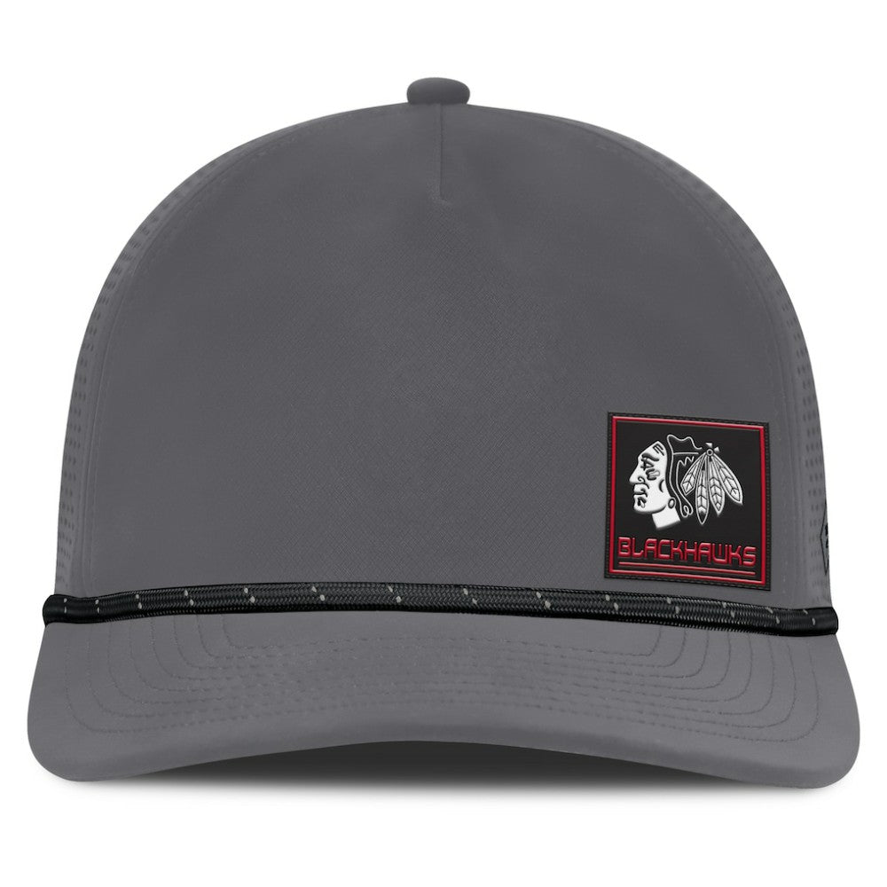 Chicago Blackhawks Fanatics Captain Rope Adjustable Hat - Gray | Fanatics Clearance