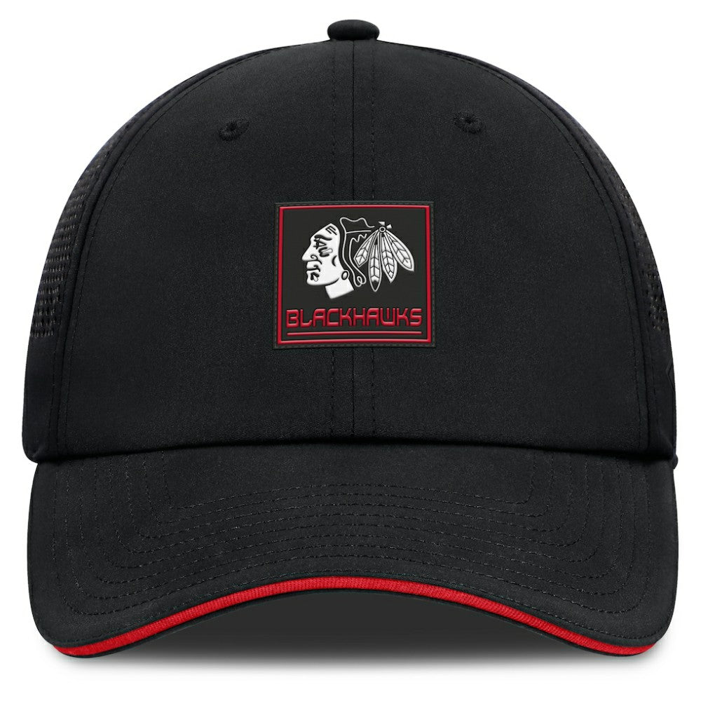 Chicago Blackhawks Fanatics Driver Adjustable Hat - Black | Fanatics on sale