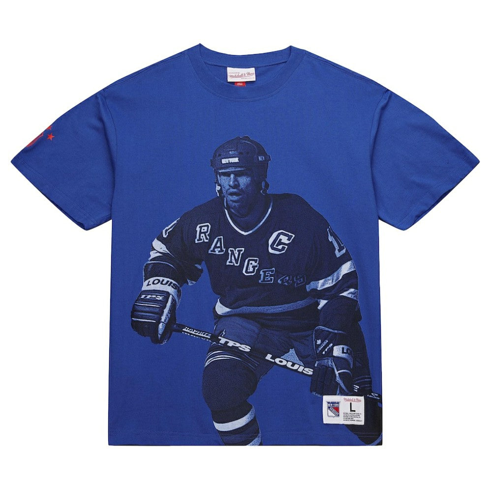 Mark Messier New York Rangers Mitchell & Ness NHL Ultimate Player Vintage Logo T-Shirt - Blue | NHL Lifestyle