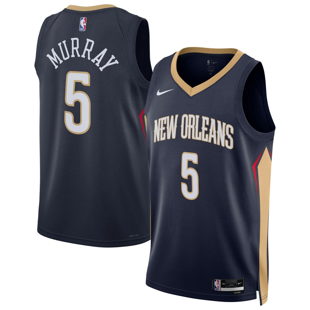 Nike Dejounte Murray New Orleans Pelicans Unisex 2024 Offseason Addition Swingman Jersey Navy