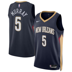 Nike Dejounte Murray New Orleans Pelicans Unisex 2024 Offseason Addition Swingman Jersey Navy