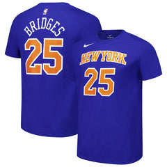 Nike Mikal Bridges New York Knicks Unisex Name & Number T-Shirt Blue