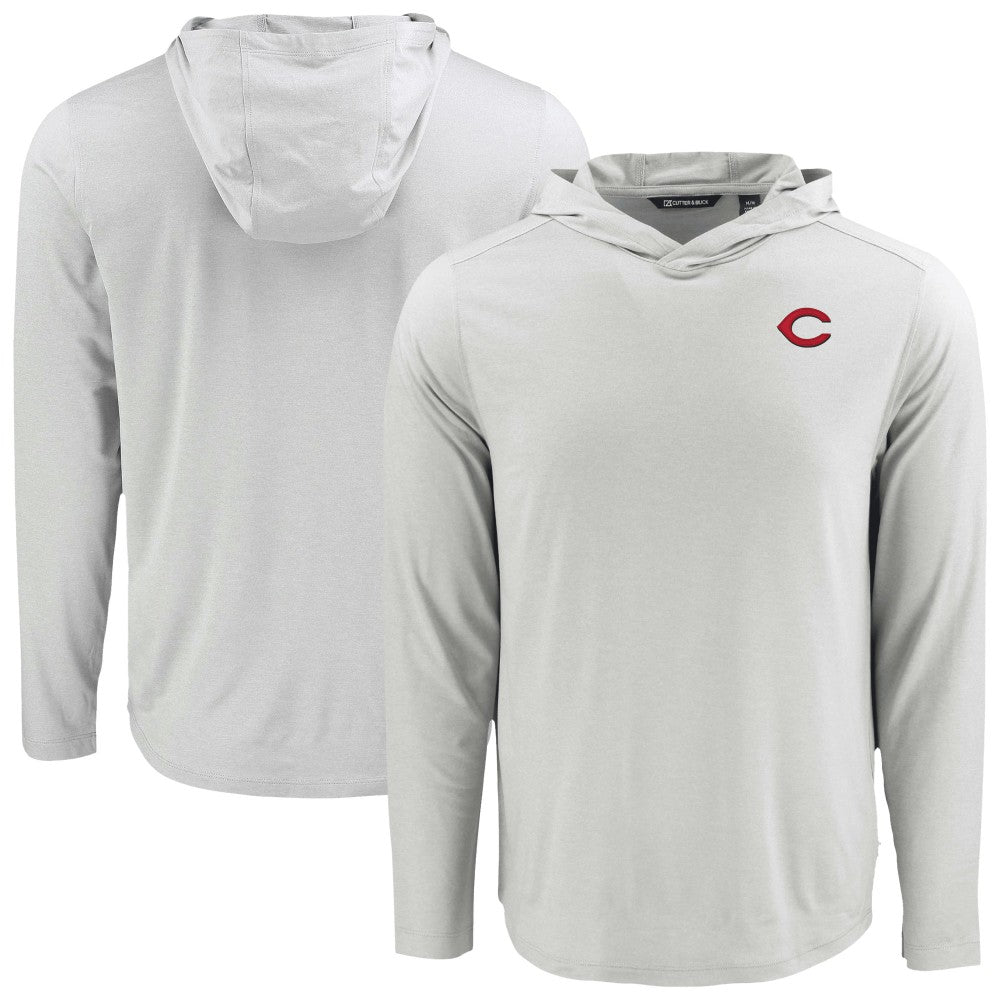 Cincinnati Reds Cutter & Buck Coastline Epic Comfort Recycled Eco Hoodie Long Sleeve T-Shirt Sale