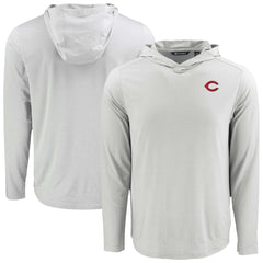 Cincinnati Reds Cutter & Buck Coastline Epic Comfort Recycled Eco Hoodie Long Sleeve T-Shirt Sale