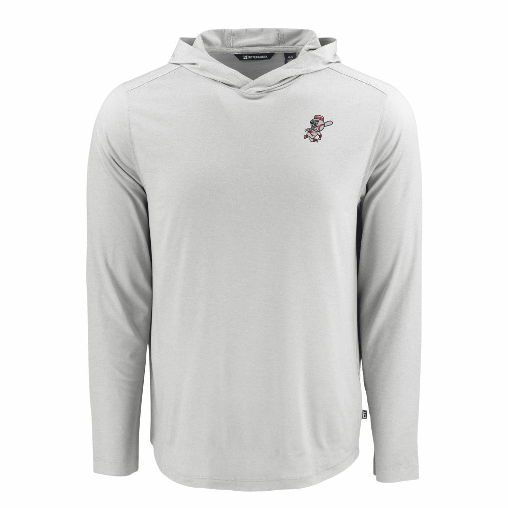 Cincinnati Reds Cutter & Buck Coastline Epic Comfort Recycled Eco Hoodie Long Sleeve T-Shirt Discount