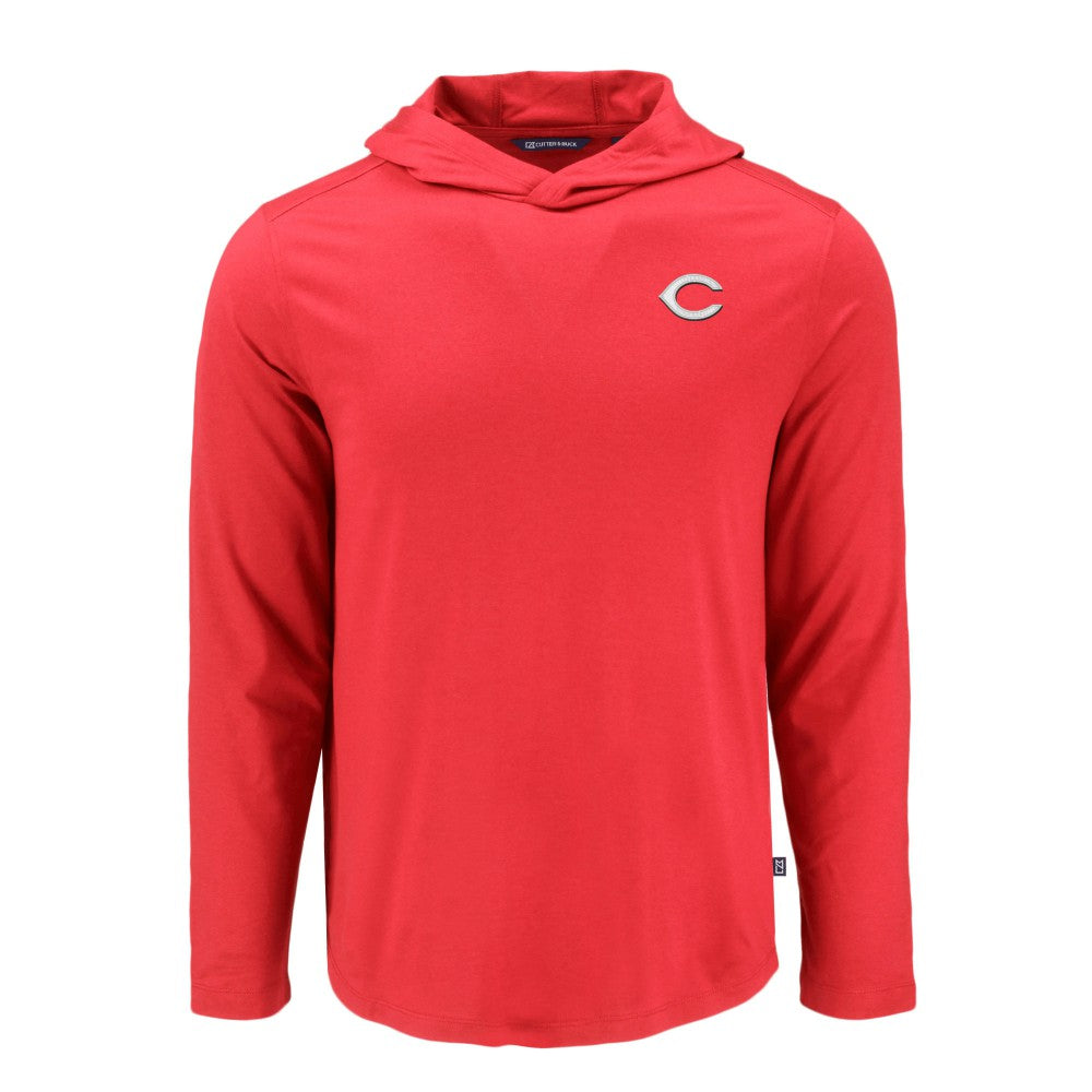 Cincinnati Reds Cutter & Buck Coastline Epic Comfort Recycled Eco Hoodie Long Sleeve T-Shirt Online