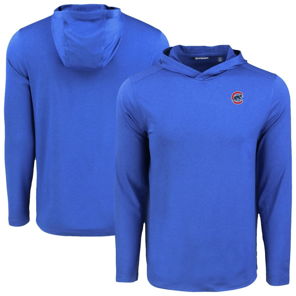 Chicago Cubs Cutter & Buck Coastline Epic Comfort Recycled Eco Hoodie Long Sleeve T-Shirt Sale