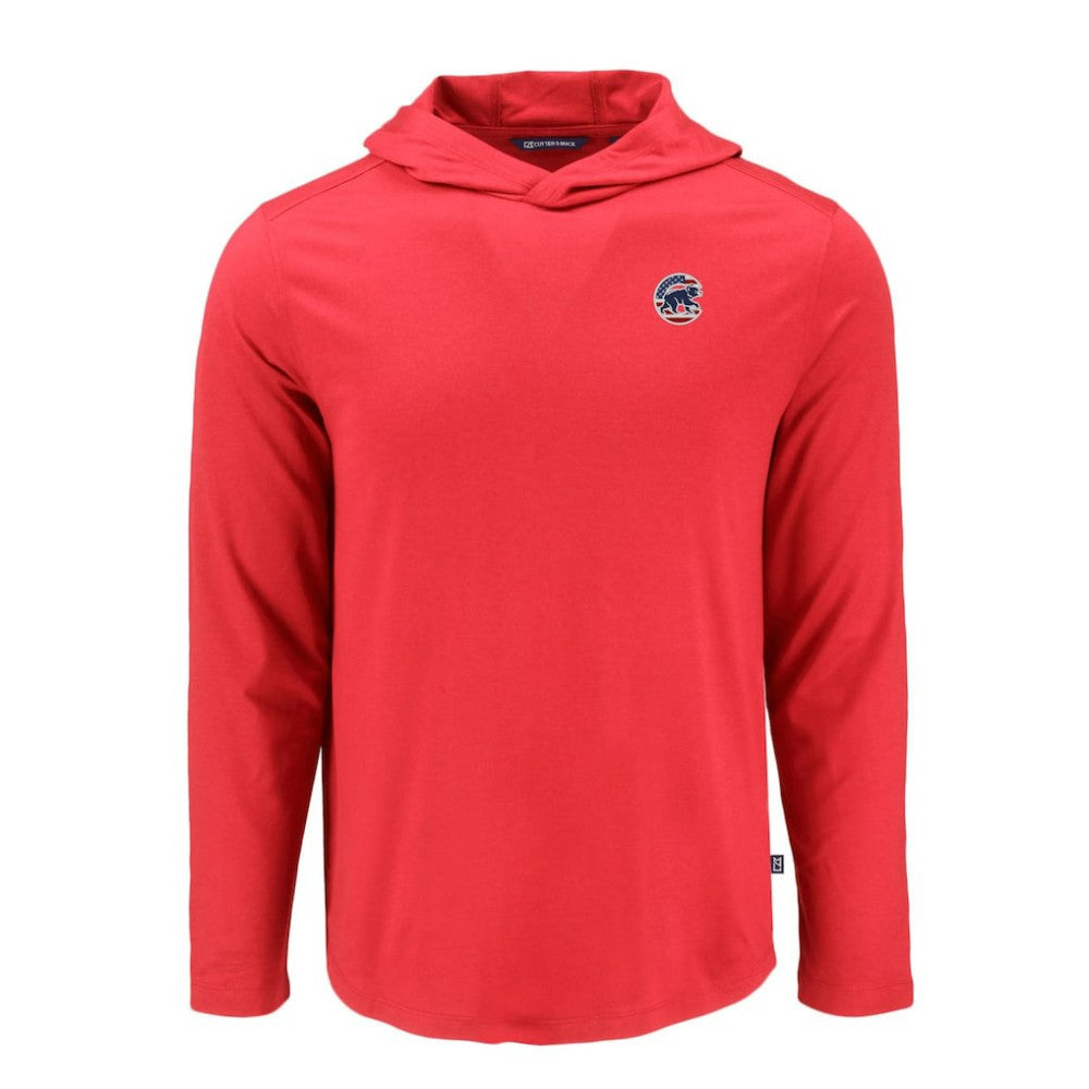 Chicago Cubs Cutter & Buck Coastline Epic Comfort Recycled Eco Hoodie Long Sleeve T-Shirt Discount