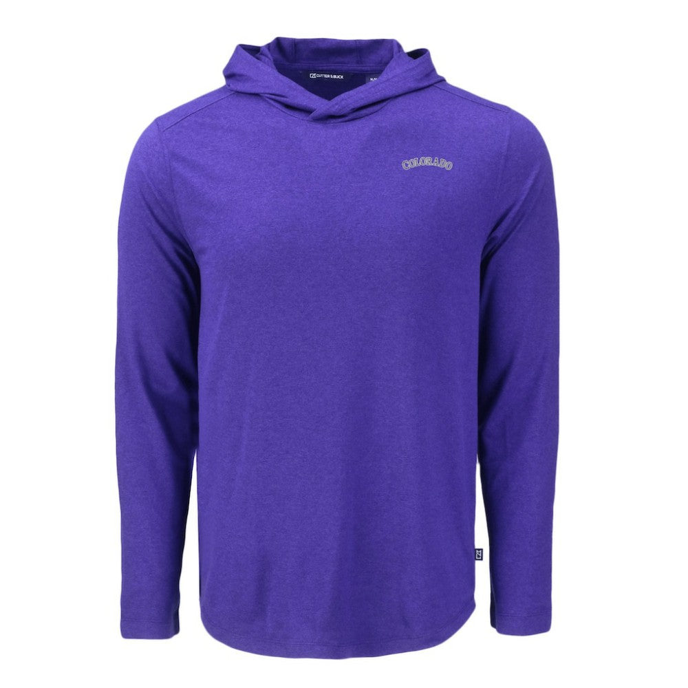 Colorado Rockies Cutter & Buck Coastline Epic Comfort Recycled Eco Hoodie Long Sleeve T-Shirt Near Me