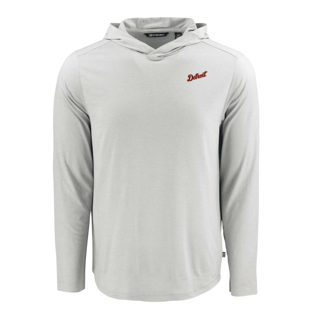 Detroit Tigers Cutter & Buck Coastline Epic Comfort Recycled Eco Hoodie Long Sleeve T-Shirt for sale