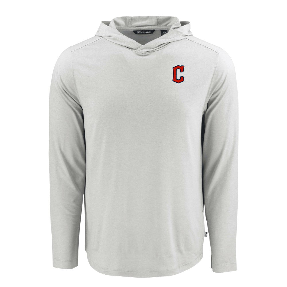 Cleveland Guardians Cutter & Buck Coastline Epic Comfort Recycled Eco Hoodie Long Sleeve T-Shirt for sale