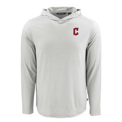 Cleveland Guardians Cutter & Buck Coastline Epic Comfort Recycled Eco Hoodie Long Sleeve T-Shirt for sale
