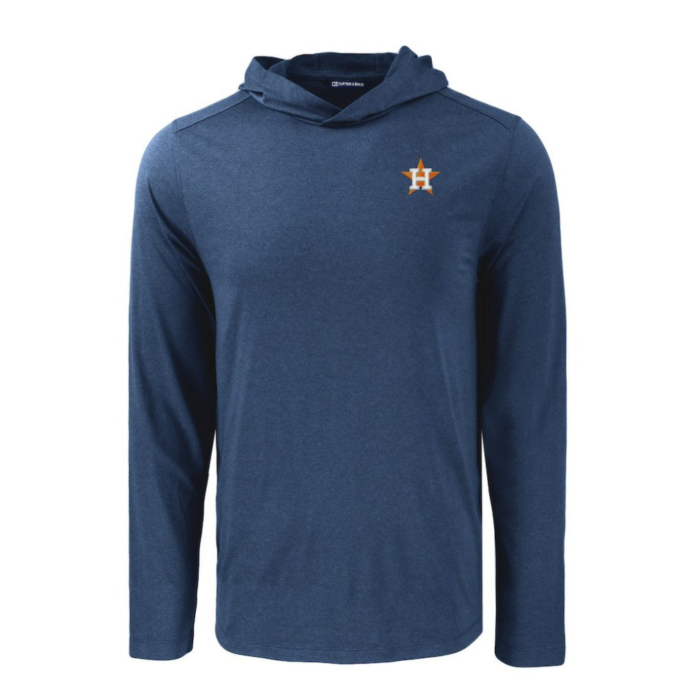 Houston Astros Cutter & Buck Coastline Epic Comfort Recycled Eco Hoodie Long Sleeve T-Shirt for sale