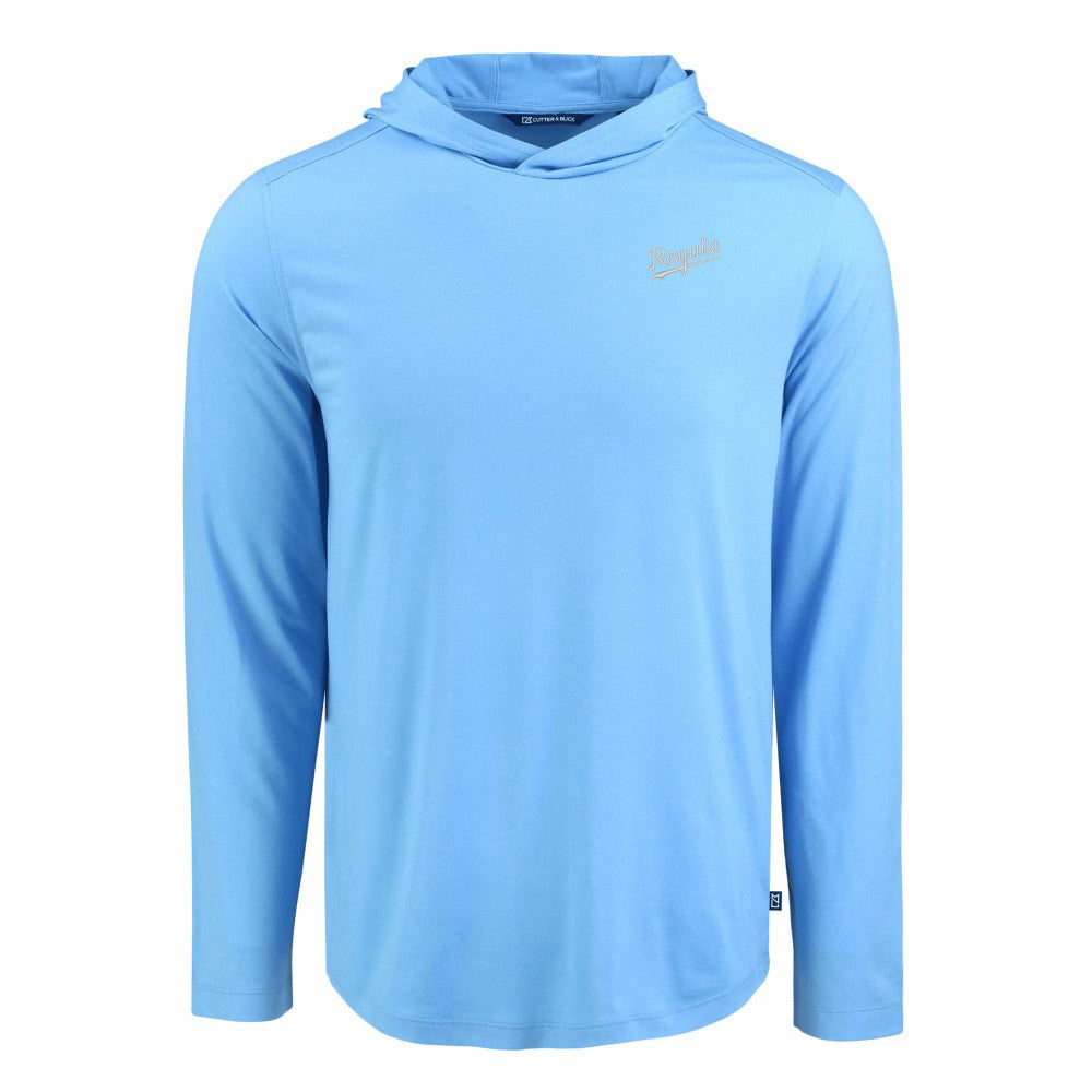 Kansas City Royals Cutter & Buck Coastline Epic Comfort Recycled Eco Hoodie Long Sleeve T-Shirt Outlet