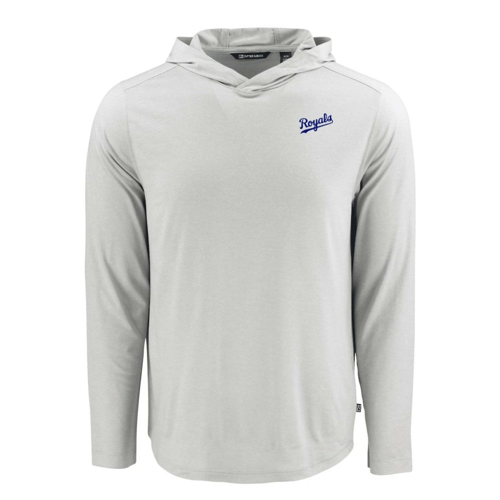 Kansas City Royals Cutter & Buck Coastline Epic Comfort Recycled Eco Hoodie Long Sleeve T-Shirt Discount