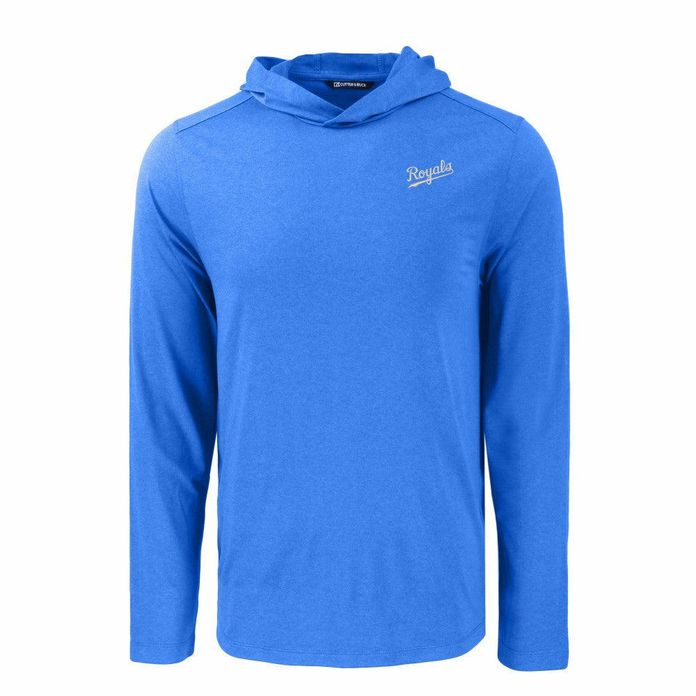 Kansas City Royals Cutter & Buck Coastline Epic Comfort Recycled Eco Hoodie Long Sleeve T-Shirt Outlet