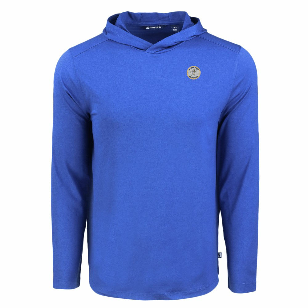Milwaukee Brewers Cutter & Buck Coastline Epic Comfort Recycled Eco Hoodie Long Sleeve T-Shirt Online