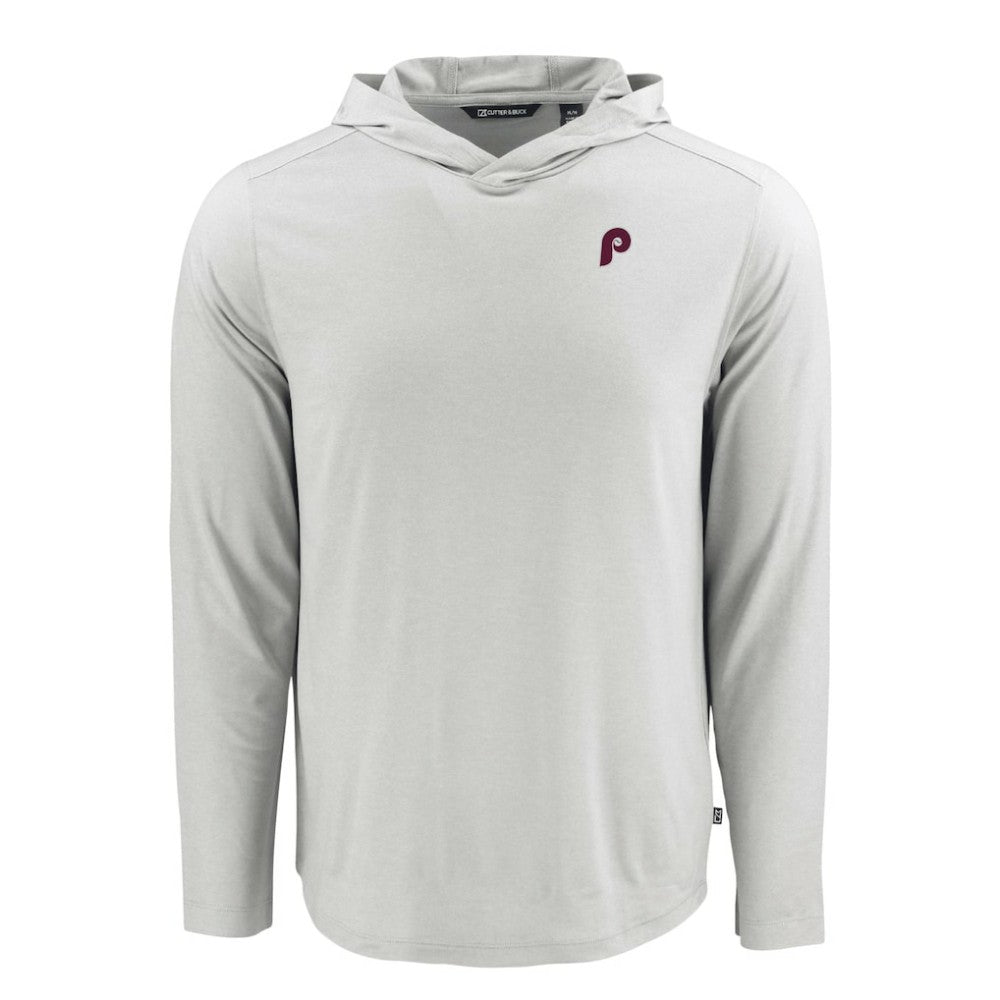 Philadelphia Phillies Cutter & Buck Coastline Epic Comfort Recycled Eco Hoodie Long Sleeve T-Shirt for sale