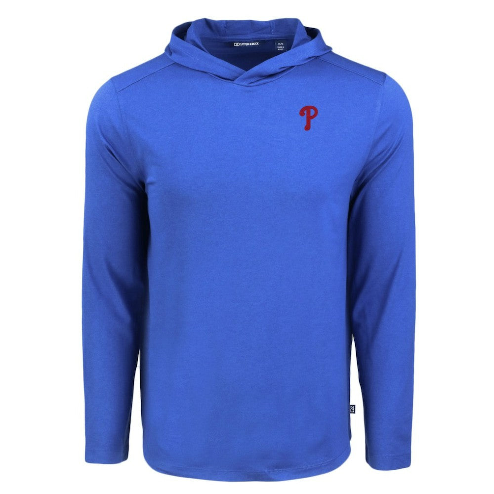 Philadelphia Phillies Cutter & Buck Coastline Epic Comfort Recycled Eco Hoodie Long Sleeve T-Shirt Outlet