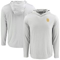 San Diego Padres Cutter & Buck Coastline Epic Comfort Recycled Eco Hoodie Long Sleeve T-Shirt Discount