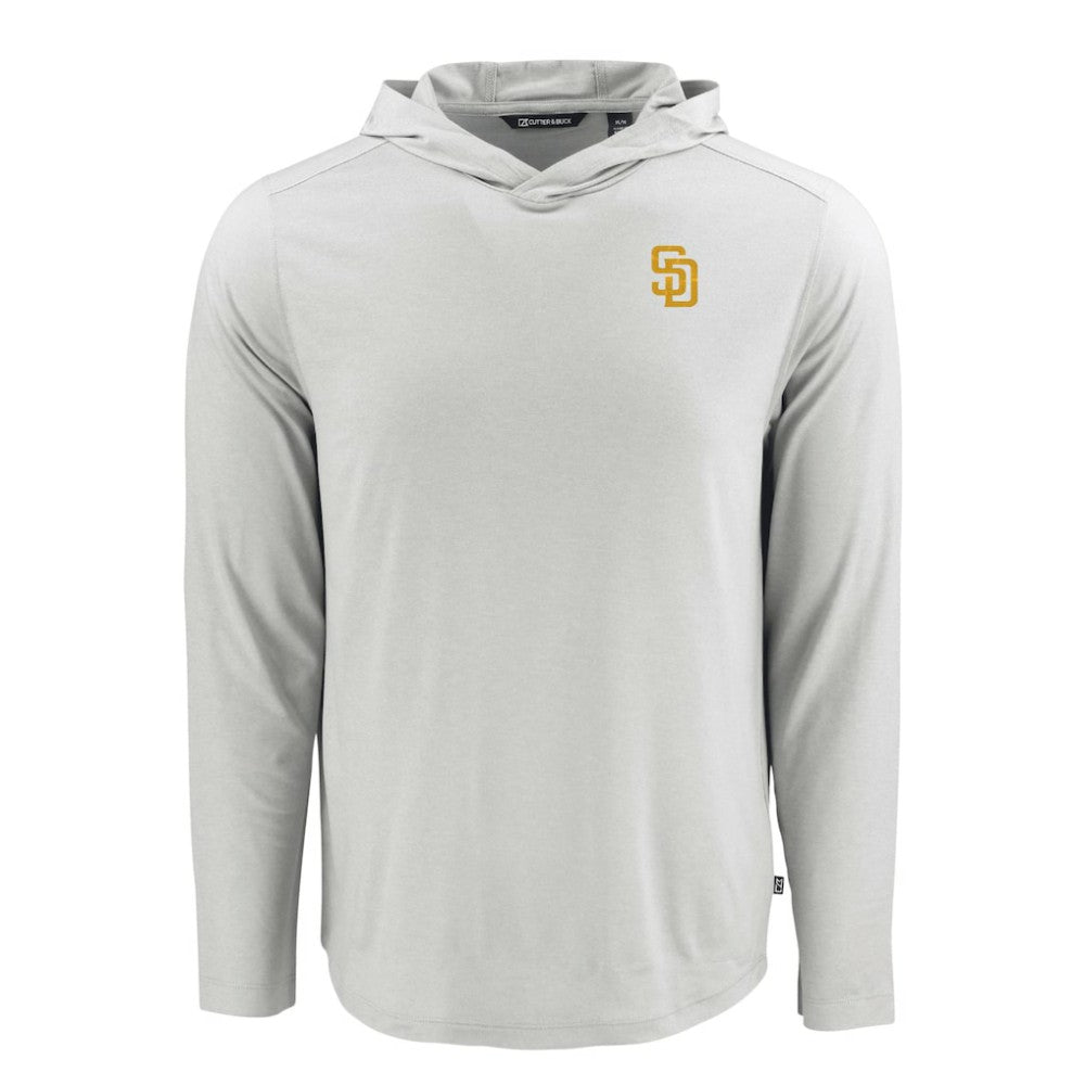 San Diego Padres Cutter & Buck Coastline Epic Comfort Recycled Eco Hoodie Long Sleeve T-Shirt Discount