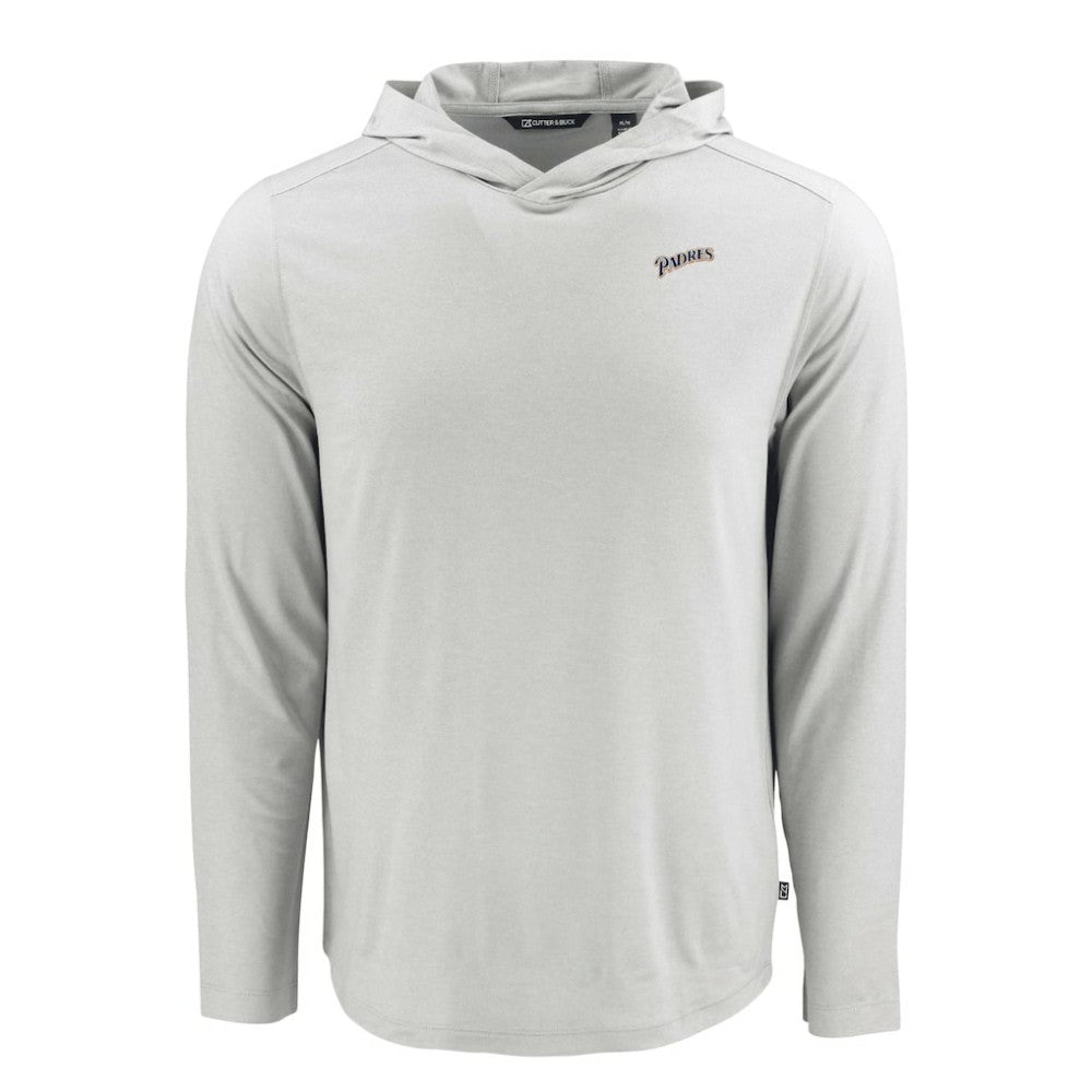 San Diego Padres Cutter & Buck Coastline Epic Comfort Recycled Eco Hoodie Long Sleeve T-Shirt for sale
