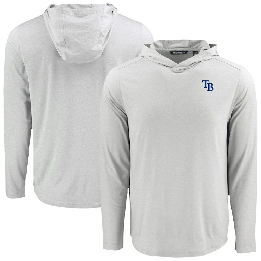 Tampa Bay Rays Cutter & Buck Coastline Epic Comfort Recycled Eco Hoodie Long Sleeve T-Shirt for sale