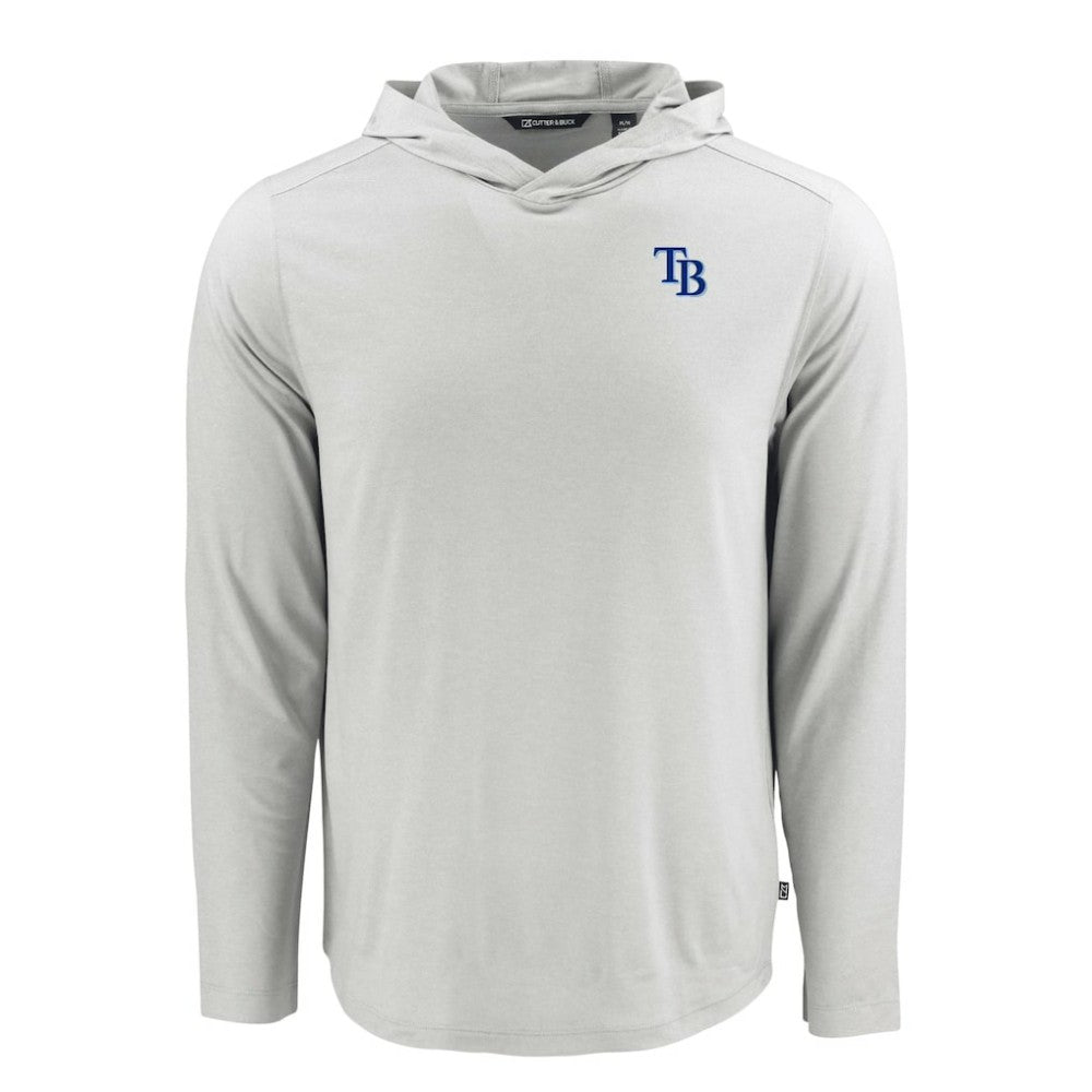Tampa Bay Rays Cutter & Buck Coastline Epic Comfort Recycled Eco Hoodie Long Sleeve T-Shirt for sale