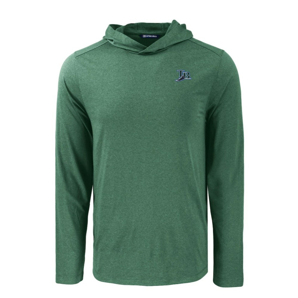 Tampa Bay Rays Cutter & Buck Coastline Epic Comfort Recycled Eco Hoodie Long Sleeve T-Shirt Outlet